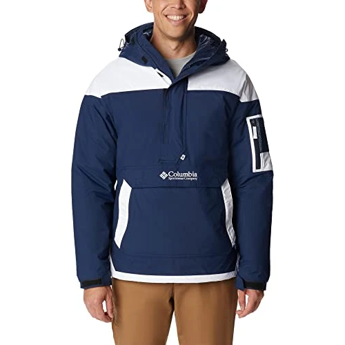 Columbia Challenger Insulated Pullover, Anorak hiver Homme, Collegiate Navy/White, Taille S