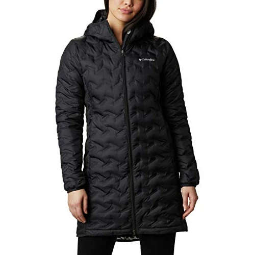Columbia Delta Ridge Long Down Jacket, Doudoune Femme, Black, Taille XS