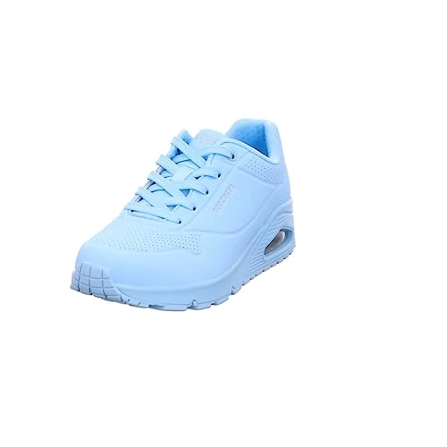 Skechers Uno, Zapatillas Mujer, Light Blue Durabuck Mesh, 37.5 EU