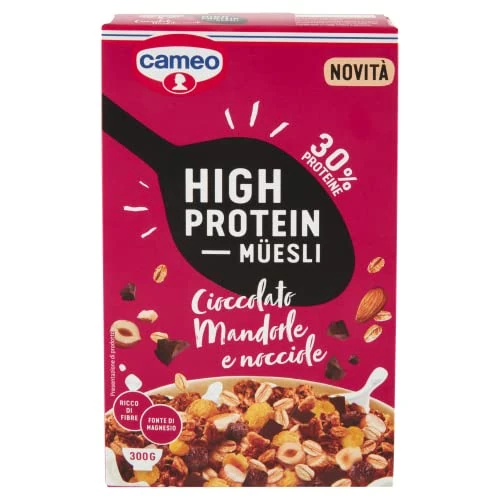Limitiertes Angebot: 3x Cameo High Protein Müesli Schokolade Mandeln und Haselnüsse 300 g+ Italian Gourmet polpa 400g von 4.90 EUR auf 4.90 EUR (Spare 0%)
