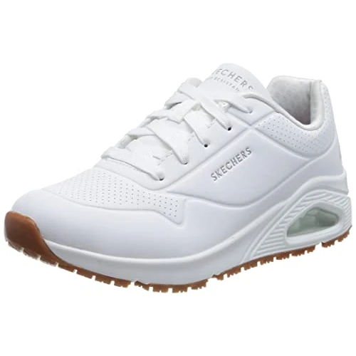 Skechers Femme Uno Sr Baskets, White Synthetic, 37 EU
