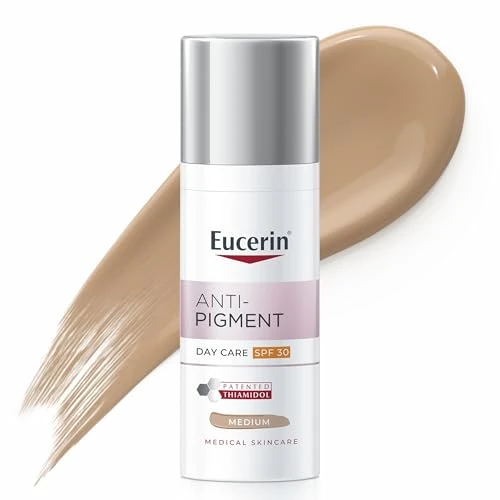 Begrenztes Angebot: Eucerin Anti-Pigment Tagespflege LSF 30 Getönt Mittel 50 ml, getönte Tagescreme mit Thiamidol reduziert Pigmentflecken und deckt sie ab, Gesichtscreme für einen ebenmäßigen Teint von 35.56 EUR auf 35.56 EUR (Rabatt 0%)