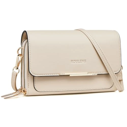 Offerta a tempo: Roulens Borse a Tracolla da Donna,Piccola Borsa per Telefono a Tracolla per Donna con 2 Scomparti Capienti,Borsa Mano PU Pelle Sintetica con Slot per Carte di Credito Cinturino - 0.00% da 23.99 € a 23.99 €