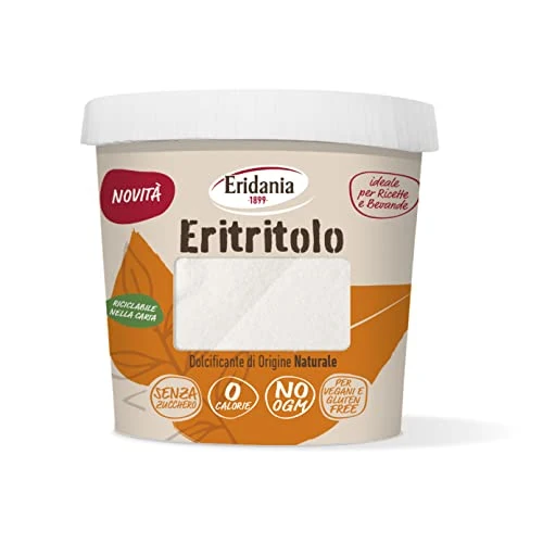 Offerta a tempo: Eridania Eritritolo, Dolcificante di Origine Naturale, Sostituto dello Zucchero, Senza Calorie e OGM, Per Vegani, Gluten Free, 270 gr - 24% da 5.99 € a 4.55 €