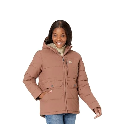 Offre limitee: Carhartt Veste pour femme Relaxed Fit - Veste isolée avec surface imperméable et technologie Wind Fighter, Noix de muscade, M de 179.99 EUR a 107.99 EUR (economie 40%)