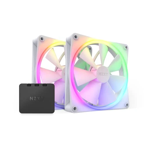 Offerta a tempo: NZXT F140 RGB Fans - RF-R14DF-W1 - Personalizzazione avanzata dell'illuminazione- Raffreddamento silenzioso - Doppia (ventola e controller INCLUSI) - Ventola da 140 mm - Bianco - 63% da 79.99 € a 29.99 €