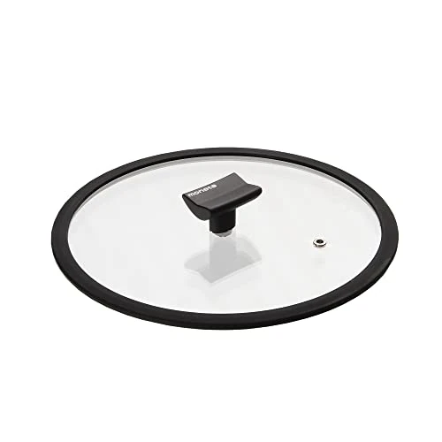 Offre limitee: Moneta Couvercle plat avec rebord en silicone et bouton louche, 32 cm, transparent et noir 0004124532 de 24.68 EUR a 24.68 EUR (economie 0%)