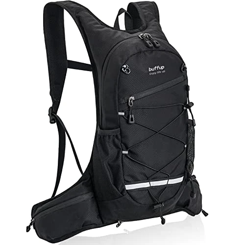 Offerta a tempo: buffup® Zaino bici MTB escursione 15L – Leggero e Versatile per Ciclismo, Escursionismo, Running e Trekking – Zaino Idratazione per Sport all'Aria Aperta (nero) - 0.00% da 34.99 € a 34.99 €