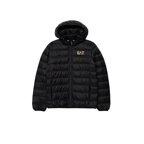 EA7 Emporio Armani donsjack voor kinderen, Packable Core Identity Boy 7B000035AF12477 8059659596824 -, zwart goud (mc004), 14 Jaar
