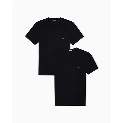 Limited-time offer: Emporio Armani Man's Core Logoband 2-Pack Crew Neck T-Shirt, Black, S, Regular from 31.05 GBP to 31.05 GBP (save 0%)