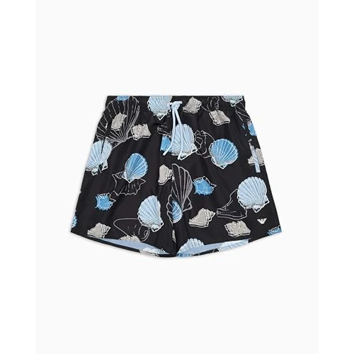 Emporio Armani Bañador Tipo bóxer para Hombre, Carcasa Estampada Negra, M