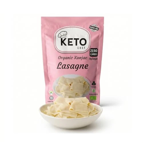 Offre limitée : Feuilles de pâtes lasagnes végétaliennes Keto Chef - Feuilles de pâtes fines instantanées au konjac, sans glucides, shirataki, sans matières grasses ni sucres, à base de farine sans gluten, adaptées de 2.61 € à 2.61 € (0.00% de remise)