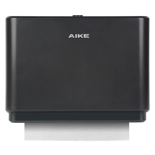 AIKE Papierhandtuchspender Wandmontiert ohne Bohren, kompatibel Z/N-Falz Für Papierfaltengröße 25,3 x 8 (cm) oder Kleiner, Handtuchspender Fasst 200 Blatt Papier