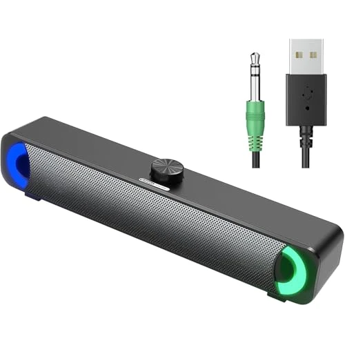 Offre limitée : Haut-Parleur USB, Barre de Son HPYLIF H PC, Haut-Parleur de Jeu pour Ordinateur avec Son stéréo Surround, Filaire pour Ordinateur Portable, Ordinateur de Bureau de 28.97 € à 27.50 € (5% de remise)