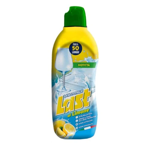 Offerta a tempo: Last al Limone, Gel Lavastoviglie al Limone, Sgrassa a Fondo già a basse Temperature, Extra Brillantezza, Azione igienizzante e Anticalcare - Fino a 50 Lavaggi - 650 ml - 29% da 4.19 € a 2.99 €