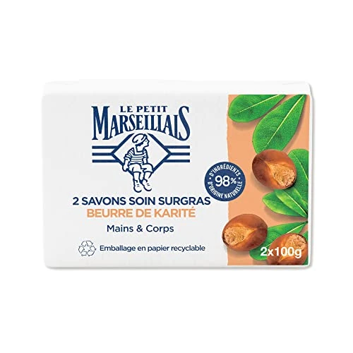 Tijdelijke aanbieding: Le Petit Marseillais – Surgras verzorgende zeep sheaboter (2 broden van 100 g) – hand- en lichaamszeep met 98% natuurlijke ingrediënten – verpakking van recyclebaar papier van 3.69 € naar 3.69 € (0.00% korting)