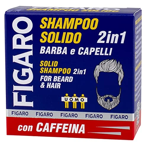 Offerta a tempo: Figaro Shampoo Solido 2 in 1 per Barba e Capelli con Estratto di Caffè e Caffeina, Azione Energizzante, Senza Plastica - 70 GR - 38% da 6.34 € a 3.90 €