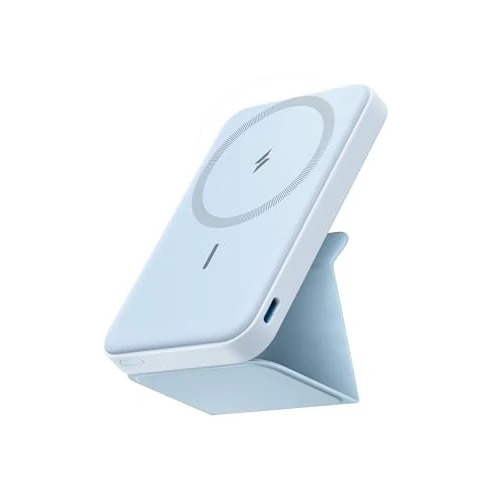 Offerta a tempo: Anker Power Bank Magsafe 5000 mAh con Magsafe 622 Magnetico Senza Fili (MagGo), Powerbank Magnetico Pieghevole con USB-C per iPhone 17 Pro Max/Serie 16-12(Blu) - 34% da 35.99 € a 23.69 €