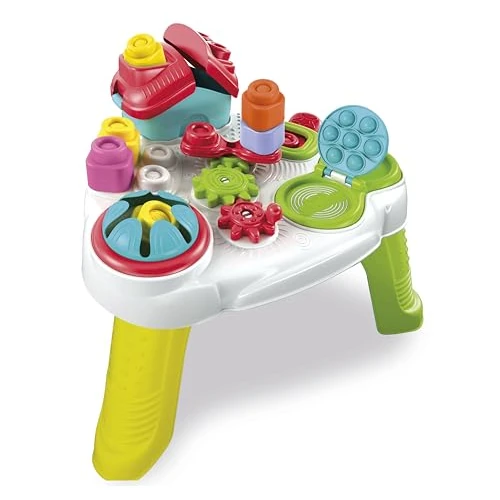Clementoni Soft Clemmy Sensorischer Tisch - Mit weichen Bausteinen & Spielzeug für Babys & Kleinkinder ab 10 Monaten - Sensorik-Spielzeug mit Bauklötzen 17704