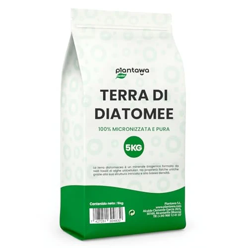 PLANTAWA Terra di Diatomee 5kg | Diatomee Polvere 100% Naturale di Alta Qualità | Perfetta per Molteplici Applicazioni in Casa e Giardino | Senza Trattamenti Chimici | Senza Additivi