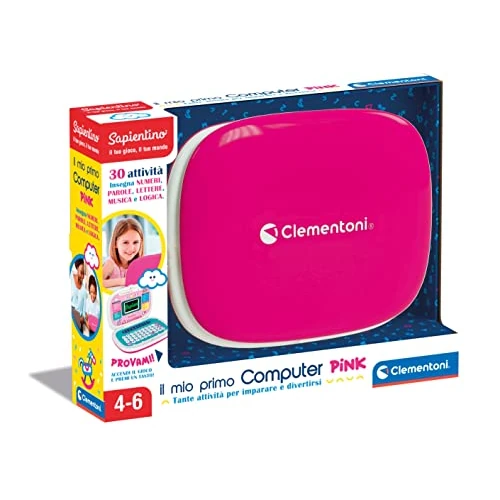 Offerta a tempo: Clementoni - Sapientino, Il Mio Primo Pink, Laptop Giocattolo, Centro attività e Computer Educativo, PC Bambini 4 Anni (Versione in Italiano) - 16403 - 33% da 41.90 € a 27.92 €