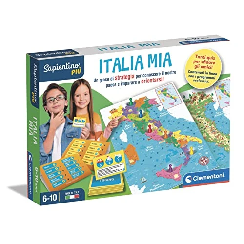 Offerta a tempo: Clementoni Sapientino più - Italia Mia, Gioco Educativo Geografica Bambini 6+ Anni, Tabellone Fronte Retro, Quiz Interattivi e Itinerario per Scoprire l'Italia, Made in Italy, Lingua Italiana, 16417 - 10% da 16.90 € a 15.29 €