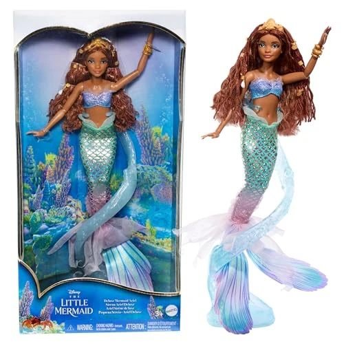 Oferta limitada: Mattel Disney “La Sirenita” Ariel Muñeca sirena con cola iridiscente, abalorios para el pelo y soporte para la muñeca, para niños y niñas +6 años, HFN42 de 29.99 EUR a 24.60 EUR (ahorro 18%)