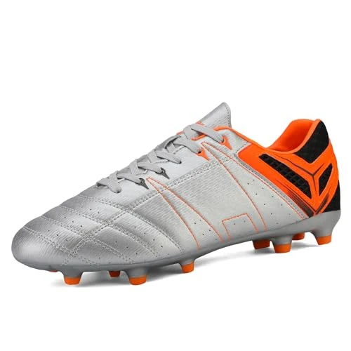 Oferta limitada: DREAM PAIRS Zapatillas de Fútbol Hombre Calzado de Fútbol Hombre Botas de Fútbol Zapatos de Fútbol al Aire Libre Tacos Deporte Spike Atletismo Plata/Naranja/Negro SDSC2201M-E Talla 39 (EUR) de 30.59 € a 30.59 € (ahorro 0.00%)
