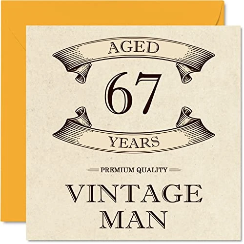 Zeitlich begrenztes Angebot: Stuff4 Geburtstagskarte zum 67. Geburtstag für Männer – ab 67 Jahren – lustige Geburtstagskarte für Opa, Vater, Ehemann, Freund, Onkel, Bruder, Opa, 145 mm x 145 mm Grußkarten, 67. Geburtstagskarte von 4.99 € auf 4.99 € (0.00%