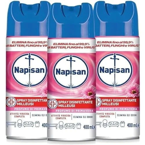 Offerta a tempo: Napisan Spray Disinfettante Milleusi, Disinfettante Spray per Tessuti e Superfici — 34% da 15,89 € a 10,50 €