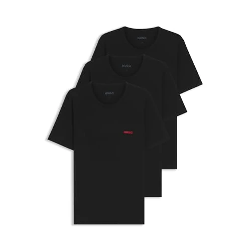 Limited-time offer: HUGO Mens T-Shirt RN Triplet P 3-Pack of Cotton Underwear T-Shirts Black from 45.00 £ to 36.00 £ (save 20%)