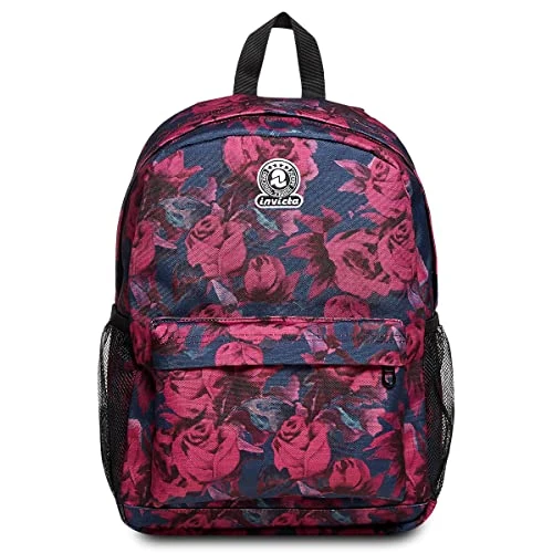 Seven Mochila Invicta Ollie de un Solo Compartimento, Rosas, Rosa, para Escuela y Ocio