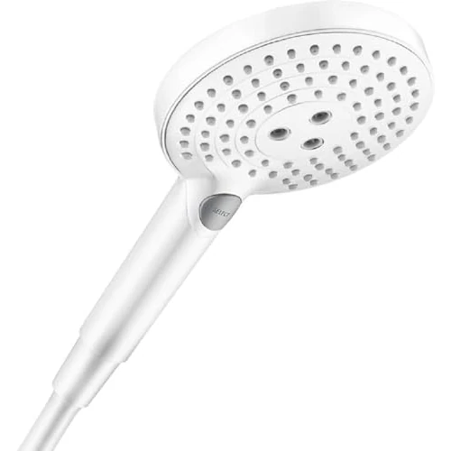 Zeitlich begrenztes Angebot: hansgrohe Raindance Select S - Duschkopf, Handbrause mit 3 Strahlarten (inkl. PowderRain), runde Duschbrause (⌀ 120 mm), Brausekopf mit Antikalk-Funktion, Mattweiß von 132.38 € auf 132.38 € (0.00% Rabatt)