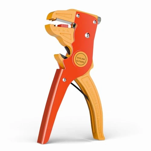 Offerta a tempo: VCELINK Pinza Spelafili Automatica 2 in 1, Rosso/Arancione, Lama, 1 Pezzo - 0.00% da 12.69 € a 12.69 €