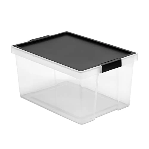 Offerta a tempo: TATAY Scatole Plastica con Coperchio 35 L Multiuso - Style | Coperchio con Cerniera Incluso | Design Impilabile e Leggero | Plastica BPA Free | 37x51x26 cm, Nero - 4% da 20.89 € a 19.99 €