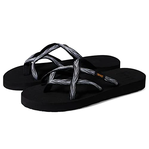 Oferta limitada: Teva Olowahu, Sandalia Mujer, Palms Black White, 41 EU de 37.16 € a 37.16 € (ahorro 0.00%)