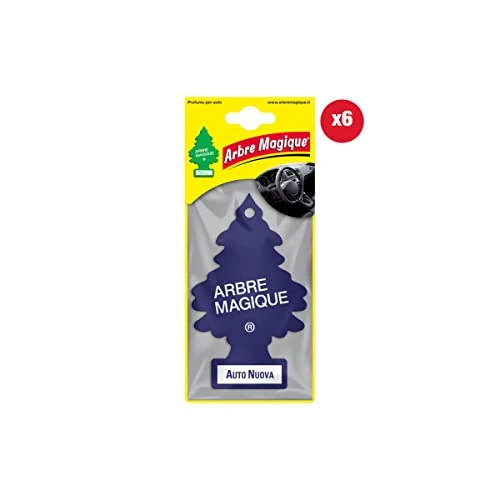Offre limitée : Arbre Magique Mono, Parfumeur de Voiture, Parfum de Voiture Neuf, Parfum Intense et Structuré, Dure jusqu'à 7 Semaines, Fabriqué en Italie, Pack de 6 Pièces de 19.99 € à 19.99 € (0.00% de remise)