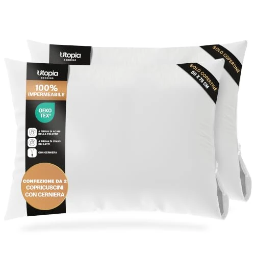 Limited-time offer: Waterproof Zippered Pillow Protectors 50 x 75 cm, Pack of 2, Bedbug proof from 6.99 £ to 5.94 £ (save 15%)