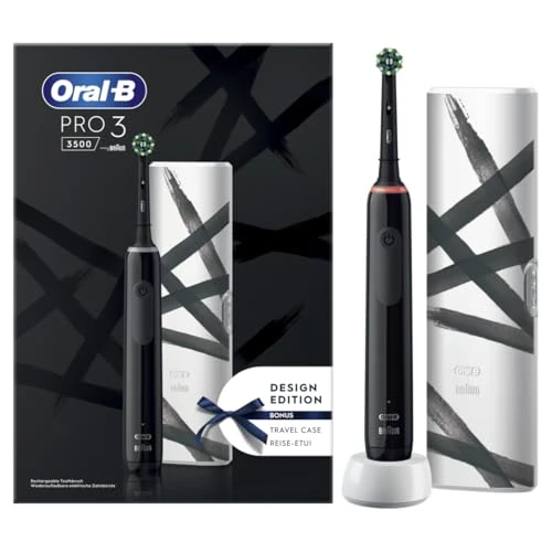 Offre limitée : Oral-B Pro 3500 Brosse À Dents Électrique Noire, Avec Un Capteur De Pression Pour Protéger Les Gencives Sensibles, Avec Des Accessoires, 1 Brossette Ronde, 1 Étui De Voyage, Conçue par Braun de 60.59 EUR à 60.59 EUR (remise 0%)