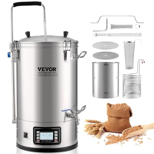 Oferta limitowana: Vevor Electric Brewing System 8 Gal Home Beer Brewer Auto/Manual Garnek do Produkcji Piwa, Srebrny, 35 litrów z 1035.00 zł na 1035.00 zł (oszczędź 0.00%)