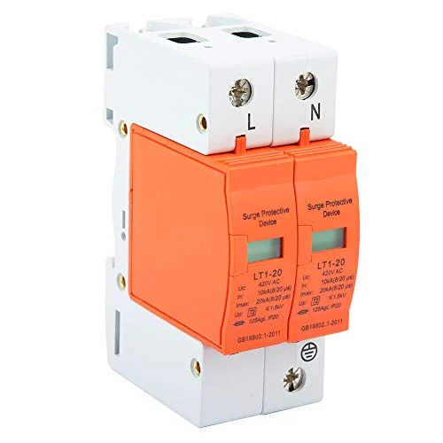 Zeitlich begrenztes Angebot: DEWIN Überspannungsableiter, Überspannungsschutz Hutschiene Hausüberspannungsschutz Niederspannungsableiter 2P 10kA - 20kA 420V AC von 13.19 € auf 13.19 € (0.00% Rabatt)