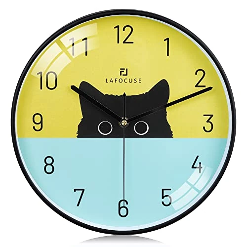 Offre limitée : Lafocuse 30cm Horloge Murale Chat Design Moderne, Créative Pendule Murale Originale, Silencieuse sans Tictac Multicolore Déco pour Cuisine Salon Chambre de 19.99 € à 19.99 € (0.00% de remise)