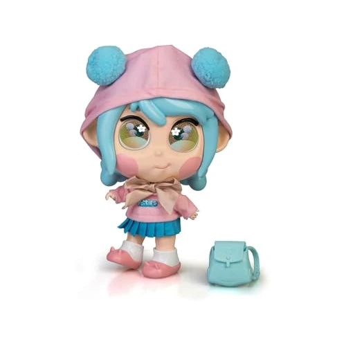 Trotties Emoti Eyes Mia, Multicoloured, Travel Dolls from the Animated Cartoon Series, with Accessories, Gift for Girls and Boys Age 3 and Above