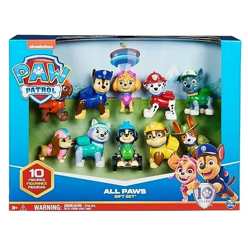 Offre limitee: Paw Patrol - Pat Patrouille - Figurines 10e Anniversaire - 10 Figurines Articulées Chase, Marcus, Ruben, Stella, Zuma Et Bien d'autres - Pat Patrouille Jouet - Cadeau Enfant - Jouet Enfant 3 Ans et + de 39.99 EUR a 27.21 EUR (economie 32%)