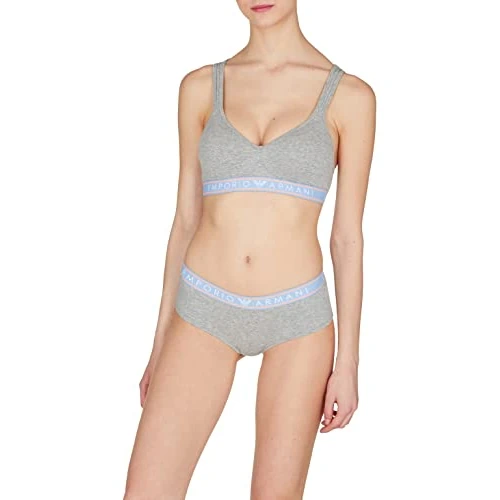 Zeitlich begrenztes Angebot: Emporio Armani Damen Women's Iconic Logoband Padded Bra, Light Grey Melange, XL EU von 47.60 € auf 47.60 € (0.0% Rabatt)