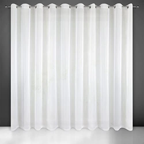Offerta a tempo: Eurofirany LUCY Tenda in Voile, Tenda Trasparente con occhielli - 1 Unità, Camera da Letto, Soggiorno, Cucina, 350 x 250cm, Bianco - 0.00% da 28.08 € a 28.08 €
