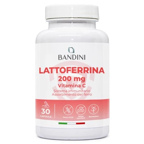 Oferta limitada: Bandini® LACTOFERRINA PURA 200mg Immuno - 200mg de Lactoferrin por CÁPSULA (30 Cápsulas) - Alta Dosis con Vitamina C - Antioxidante Natural para el Sistema Inmunitario - Regula la Absorción del Hierro de 9.90 EUR a 9.90 EUR (ahorro 0%)