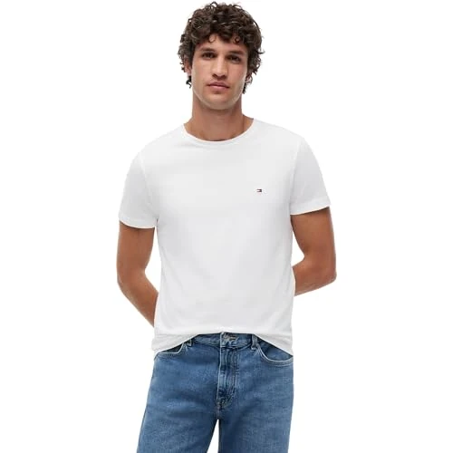 Limited-time offer: Tommy Hilfiger Men’s Short Sleeve Core Stretch Slim Fit T-Shirt, White (White), M from 28.00 £ to 28.00 £ (save 0.00%)