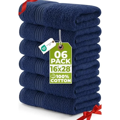 Limitiertes Angebot: Utopia Towels - Premium Handtücher - 100% gekämmte, ringgesponnene Baumwolle, ultraweich und sehr saugfähig, Dicke Handtücher 41 x 71 CM's, hochwertige Handtücher (6er-Pack, Marineblau) von 18.99 EUR auf 17.99 EUR (Spare 5%)