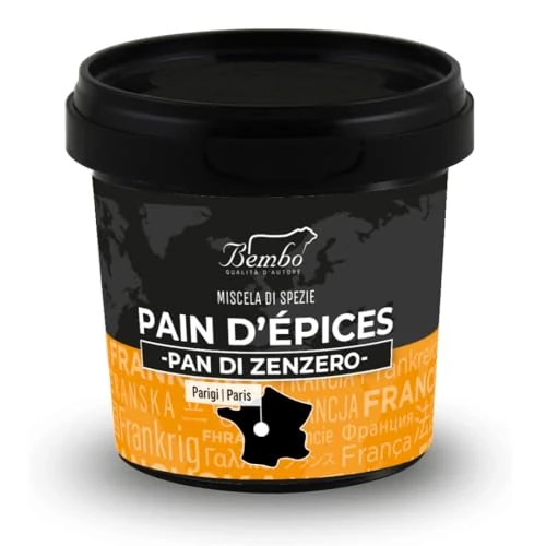 Offerta a tempo: Pan di Zenzero/Pain d’Epices Bembo 60 g - Confezione Anti Spreco - Pan di Spezie - Miscela per Dolci e Biscotti - Aromi e Spezie – (Pain d’Epices 60 g) - 10% da 8.50 € a 7.65 €